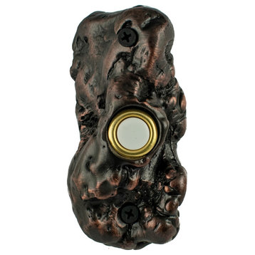 Burl Doorbell, Luxury Decorative Hardware, Bronze
