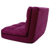 Loungie Micro-Suede Convertible Flip Chair/Sleeper Dorm Couch Lounger, Purple