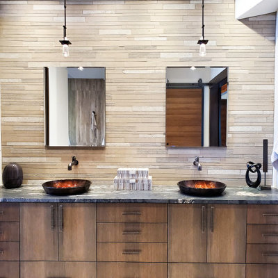 Example of a trendy home design design in Salt Lake City
