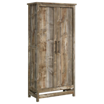Pemberly Row Modern Engineered Wood Storage Cabinet in Rustic Cedar/Brown