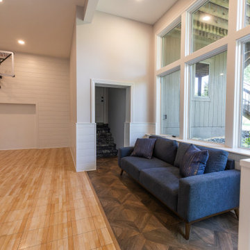 Two-Tiered Basement Designed for Family Fun