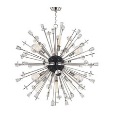 6-W Chandelier, 46"x46" Polished Nickel Finish