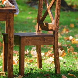 Rustic Kitchen Table and Two Chair Bistro Set - Dining Sets