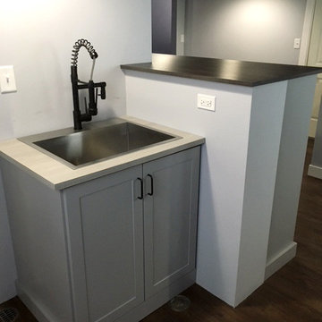 Boring to Beautiful: Basement Laundry gets a Custom Storage Makeover