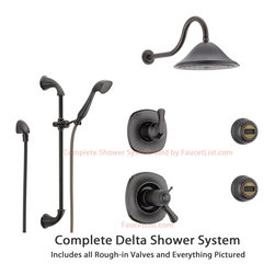 Delta Addison Collection Venetian Bronze Finish Custom Shower System SS17T9293RB - Showerheads And Body Sprays