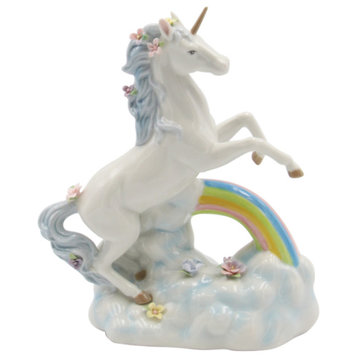 Unicorn Over the Rainbow Musical Figurine