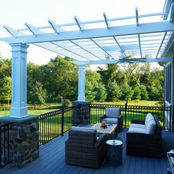 Composite Pergola on Natural Stone Masonry Piers - Pergolas