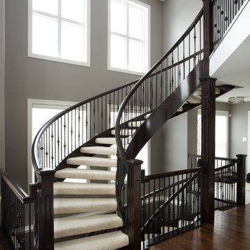 180 degree open rise stair