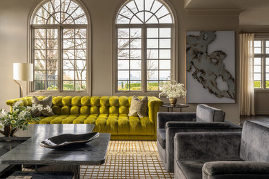 Living room - transitional living room idea in Seattle