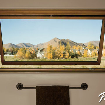 Transform your bathroom view with Pella® ProLine® awning windows