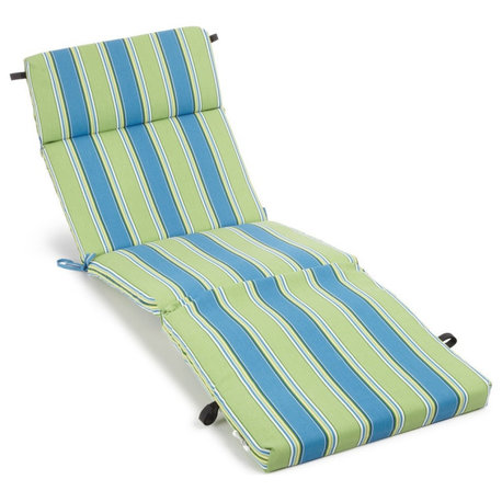 72" Outdoor Chasie Lounge Cushion, Haliwell Caribbean