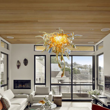 Viz Art Glass Chandelier & Wall Plate Combo