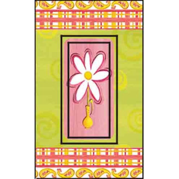 Daisy Cool  and  Groovy Single Rocker Peel and Stick Switch Plate Cover: 2 Units