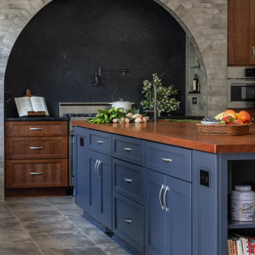 Transitional Modern English Cottage Kitchen
