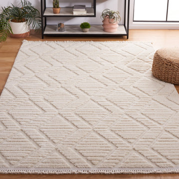 Safavieh Vintage Leather Collection URB208A Rug, Ivory, 6'7" X 6'7" Square