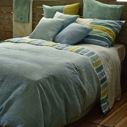 Hand painted teal contemporary bedding sets - Duvet Covers And Duvet Sets