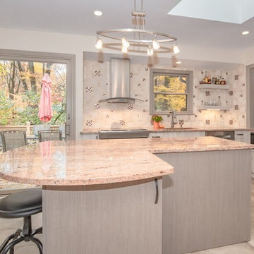 Contemporary Kitchen with Open Shelving