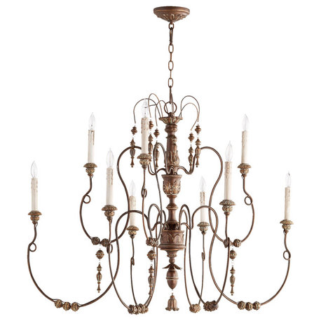 Quorum 6206-9-39 Nine Light Chandelier Salento Vintage Copper