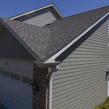Terrific Taupe! A home with James Hardie Monterey Taupe siding & GAF roof