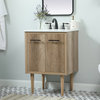 19" Midcentury Modern Natural Oak-Light Bathroom Vanity