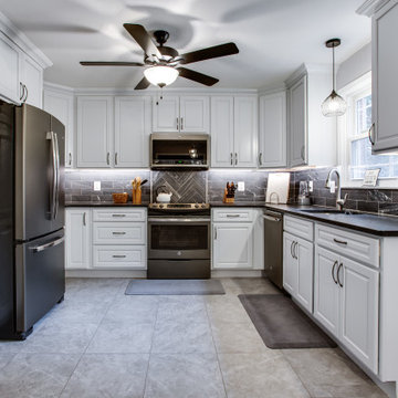Small White Transitional Kitchen Design Middletown, MD