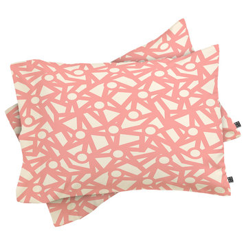 Deny Designs Gabriela Fuente Pink Life Pillow Shams, Queen
