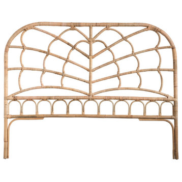 King Size Rattan's Arched Headboard, Natural