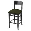 3160 30 Bar Stool with Black Finish and Canter Pine Seat