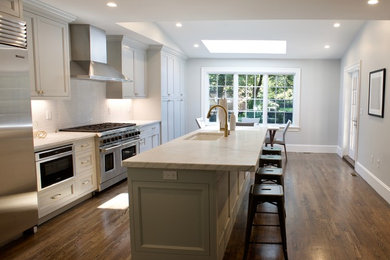 Transitional kitchen photo in Boston