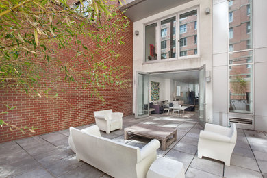 Example of a minimalist exterior home design in New York