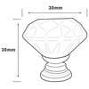 Glass Cabinet Knobs Diamond Shape Pull Handles Dresser Drawer Knobs 20 pcs