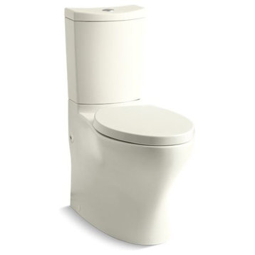 Kohler Persuade Curv 2-Piece Elongated Dual-Flush Toilet, Biscuit