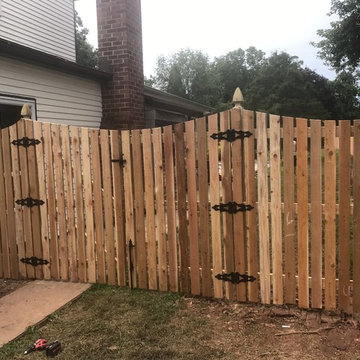 Western Red Cedar Spaced picket fence Concave Top