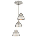 Innovations Lighting - Adirondack 3-Light Cord Multi Pendant, Brushed Satin Nickel , Satin Nickel - A truly dynamic fixture, the Ballston fits seamlessly amidst most decor styles. Its sleek design and vast offering of finishes and shade options makes the Ballston an easy choice for all homes.