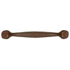 Refined Rustic Pull, 128mm Center to Center, Rustic Iron