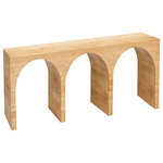 Meridian Furniture - June Black Oak Console Table, Oak, 60" W X 18" D X 30" H - Liven up your entranceway with this stunning oak console table from the June collection. Crafted from solid white oak, this console table is well built and can withstand the weight of practically anything. Its mid-century style provides an alluring accent piece to your home or office, while its sturdy table top gives you ample space to store knick-knacks such as vases and candles. Featuring a sleek natural oak finish, this contemporary piece is the perfect addition to any modern space.