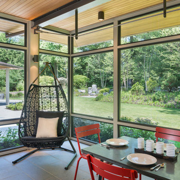 Modern Screen Porch Wellesley