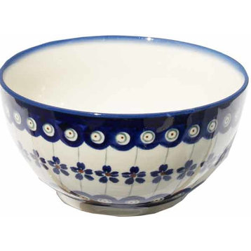 Polish Pottery  Ice Cream/Cereal Bowl, Pattern Number: 166a