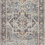 Loloi II - Loloi II Printed Hathaway Navy/Multi Area Rug, 2'x5' - Timeless and traditional, Hathaway offers a hand-knotted vintage rug look with modern day durability and value. Created in China of 100% polyester, this printed interpretation offers old world style with the benefit of every day wear ability. Its updated color palette is a perfect balance of warm tan, beige and buff with steely blue slate and navy.