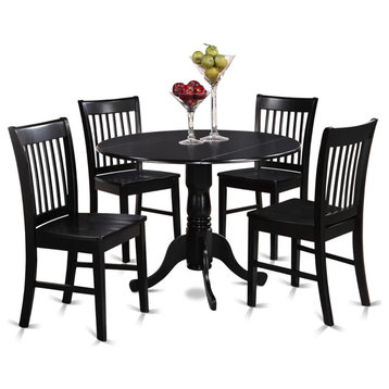 5 Pc Small Kitchen Table, Chairs Set-Round Kitchen Table, 4 Dinette Chairs