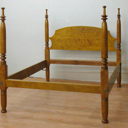 Antique Quilted Maple and Birdseye Field Bed - Bedroom Products