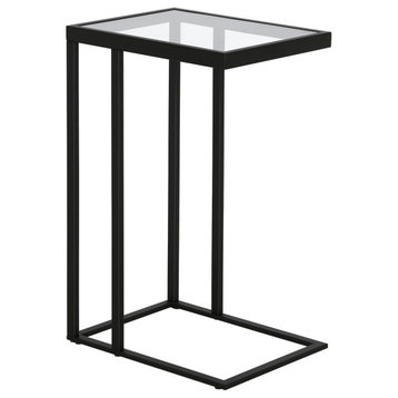 Alexis 16'' Wide Rectangular Side Table in Blackened Bronze