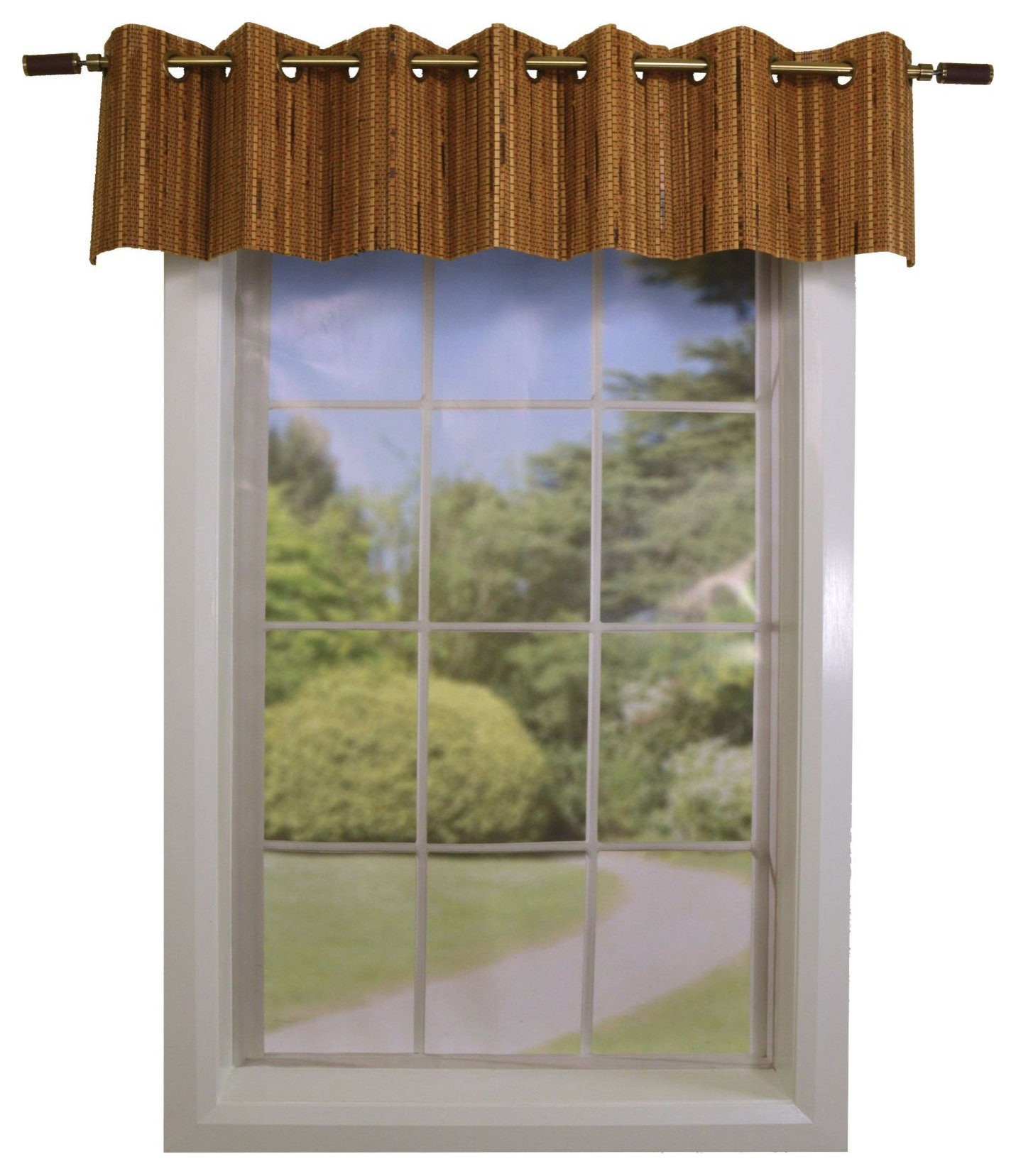 Versailles Unbanded Bamboo Val. 14 Grommets Honey - Asian - Valances
