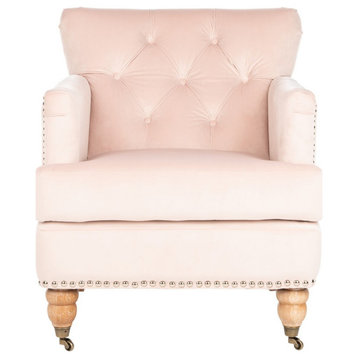 Safavieh Colin Chair, Blush/White Washed