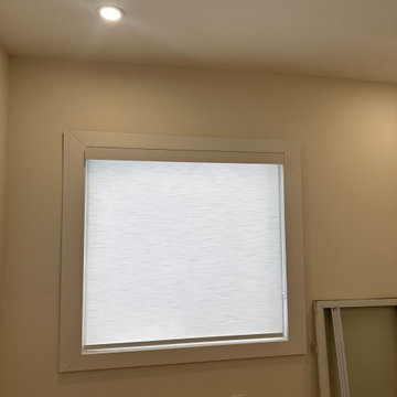 March 2026 Light Filtering Navy White Roller Shade