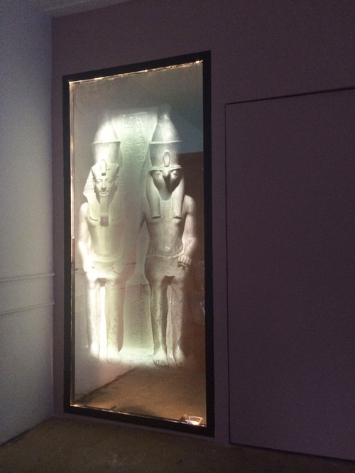 Industrial Lofts Work Room Divider Wall in Egyptian Theme (120" Glass)