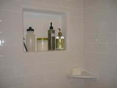 Shower Niche vs. Corner Shelves