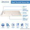 DreamLine SlimLine 34"x60" Threshold Shower Base, Biscuit Color