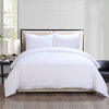 Lotus Home Water and Stain Resistant Duvet Cover Mini Set, White, Full/Queen
