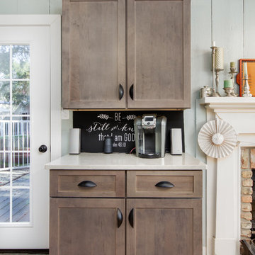 Transitional Kitchen Remodel Done in Both Stone and Boulder Color Cabinets